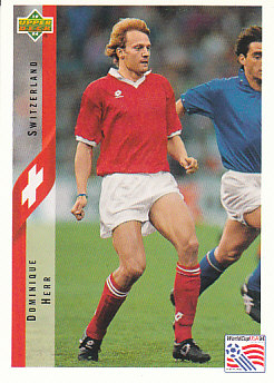 Dominique Herr Switzerland Upper Deck World Cup 1994 Eng/Spa #128